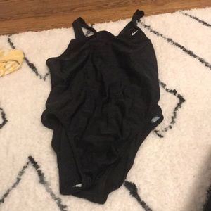 nike one piece bathing suit black size 36